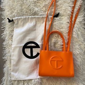 Orange small Telfar Bag